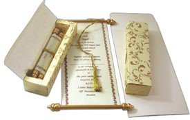 Scroll Invitations, Scroll Wedding invitations, Scroll Wedding Cards