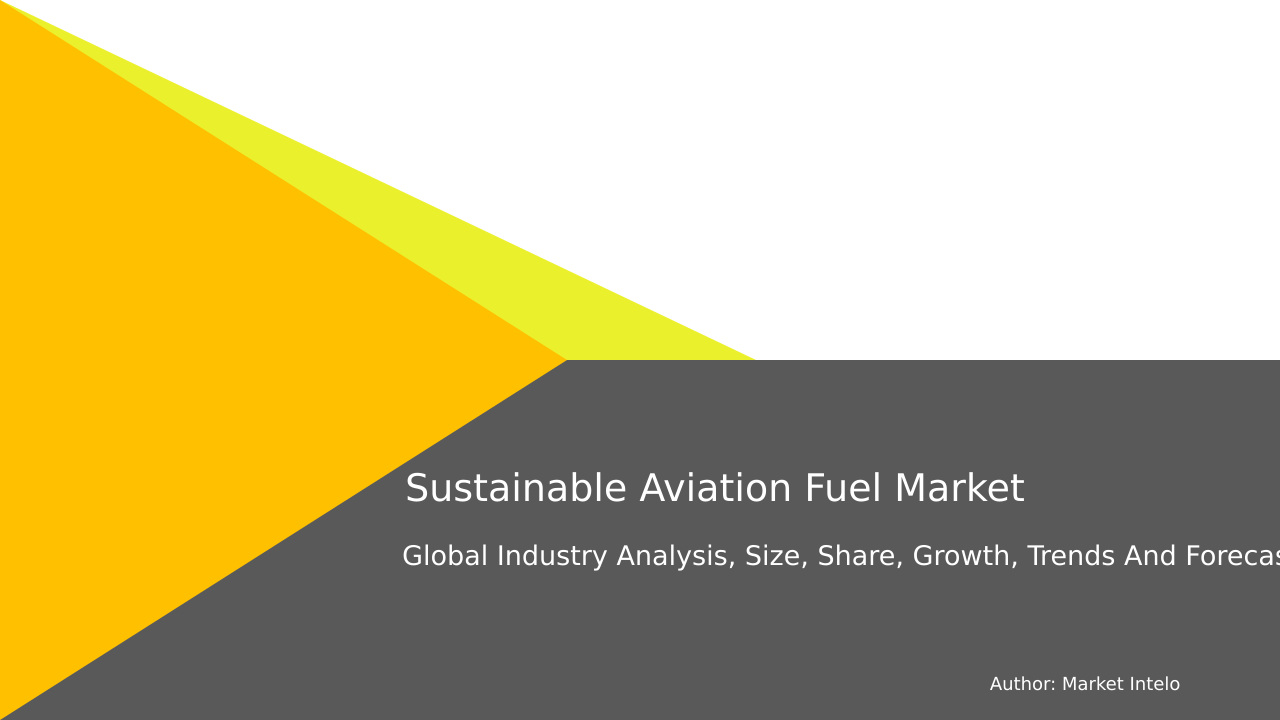Sustainable Aviation Fuel Market Research Report 2033
