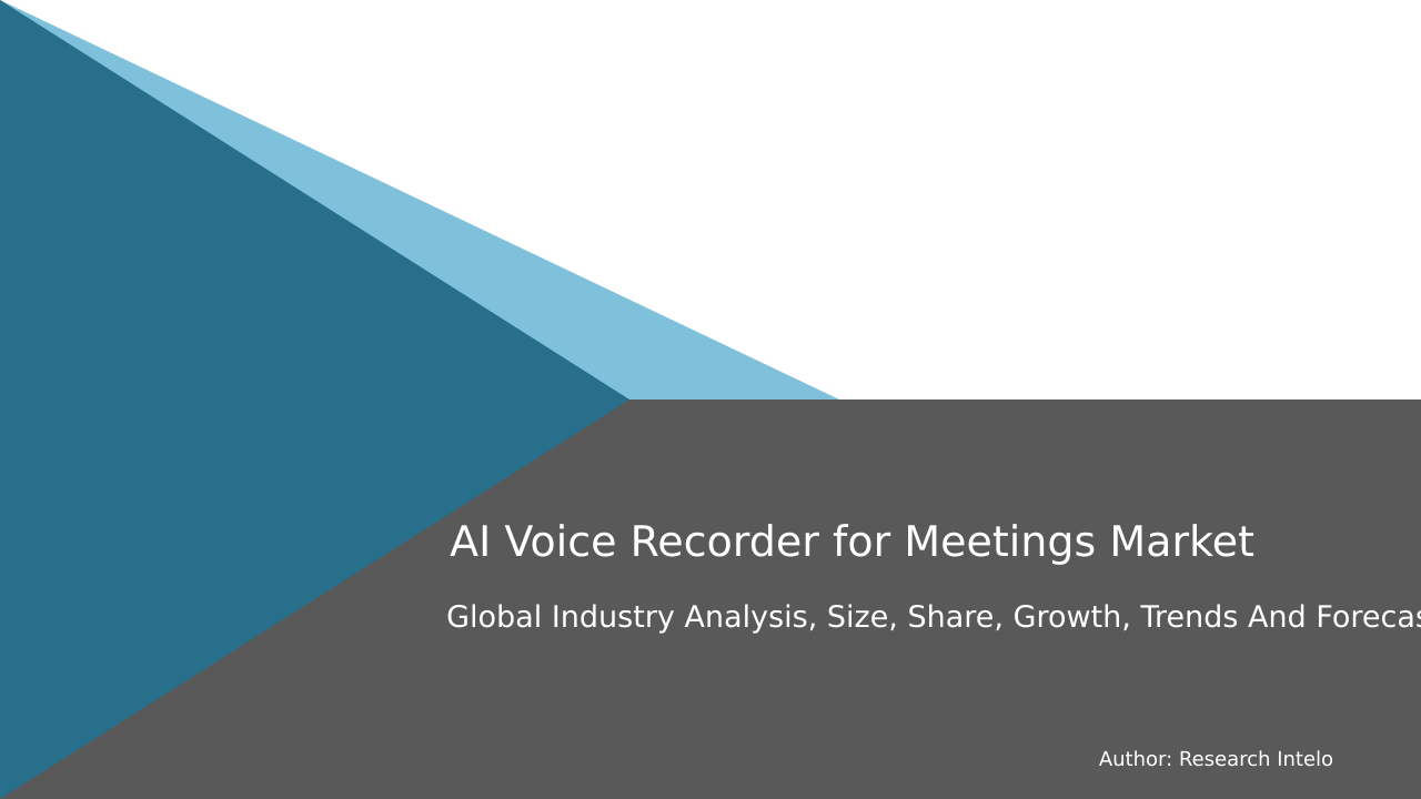 AI Voice Recorder for Meetings Market Research Report 2033